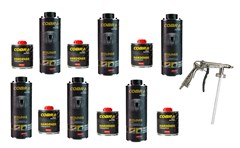 Sada transparentní ochranné barvy, tužidla a stříkací pistole Novol COBRA