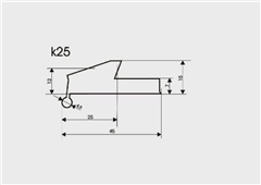 Gumové lemy nad kola K25