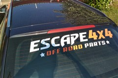 Nálepka Escape4x4 bílá / černá 80cm