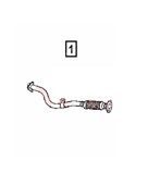 Přední díl výfuku Nissan Patrol Y61, 3.0, 5dv.