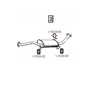 Střední díl výfuku Nissan Patrol Y61, 3.0, 5dv.