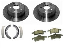 Zadní brzdové kotouče + destičky+ zadní čelisti a obložení 5119+791+807 Jeep Grand Cherokee WJ 
