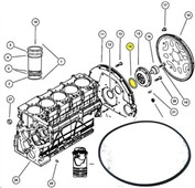 Těsnící kroužek klikového hřídele zadní 5014970AA Jeep Grand Cherokee WJ,WK