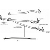 Tyč řízení pravá vnitřní strana 52037996 BAW DS1312 Jeep Grand Cherokee 1993-1998 motory V8