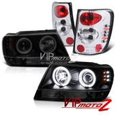 Přední světla + zadní světla Jeep Grand Cherokee WJ (99-04) Přední světla + zadní světla Jeep Grand Cherokee WJ (99-04)