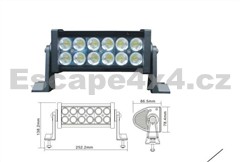 Offroad Led světlo 25 cm 36W Offroad Led světlo 25 cm 36W