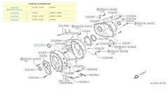 Gufero redukční převodovky výstupu předního kardanu Nissan Patrol Y61