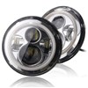 Přední homologované LED lampy 7", Chrom (2 ks)